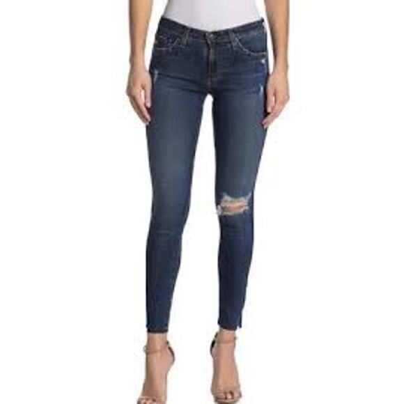 AG Adriano Goldschmied Blue Legging Ankle Skinny Jeans Size 29 - Picture 1 of 6